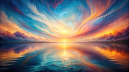 Obraz premium Abstract art with peaceful colors