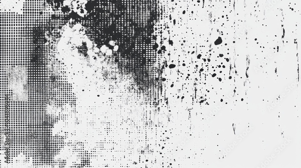 Aufkleber distressed overlay texture. grunge effect with abstract halftone design