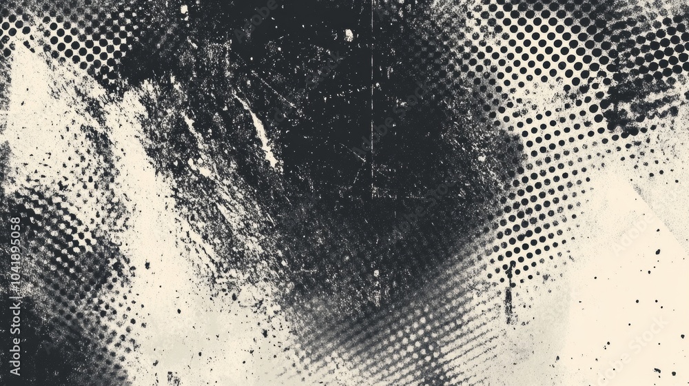 Poster distressed overlay texture. grunge effect with abstract halftone design
