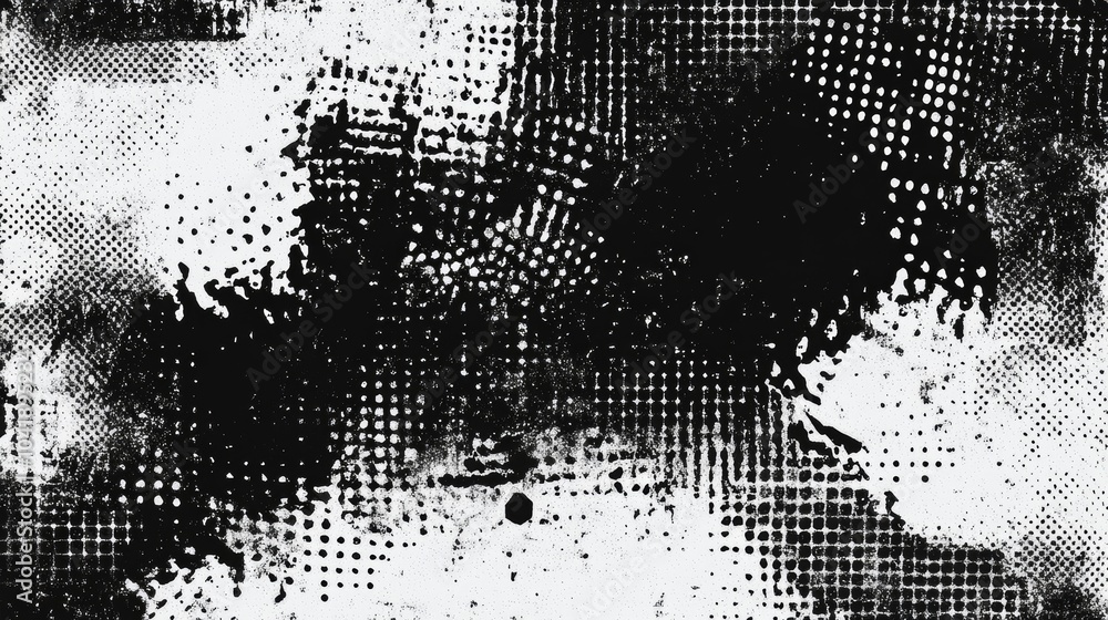 Aufkleber distressed overlay texture. grunge effect with abstract halftone design