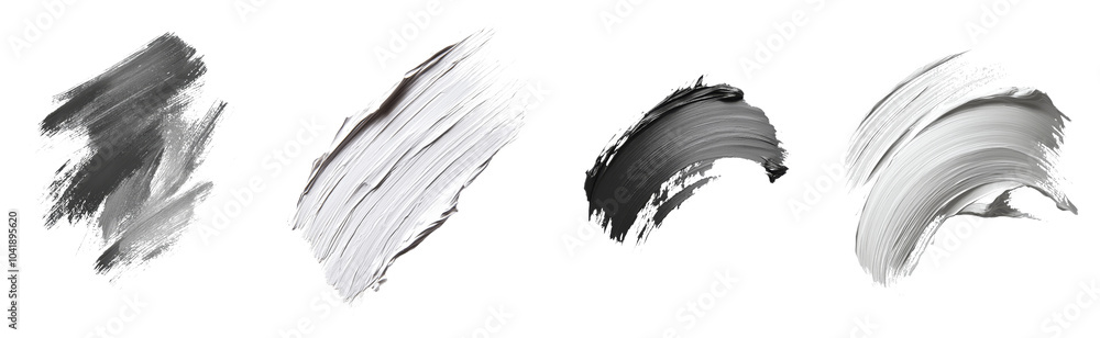 Poster this image shows a grey brush trace isolated on a white background. this would be ideal for a logo o