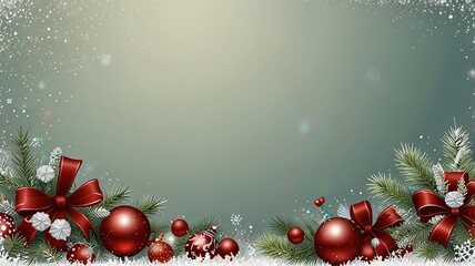 christmas frame with branches