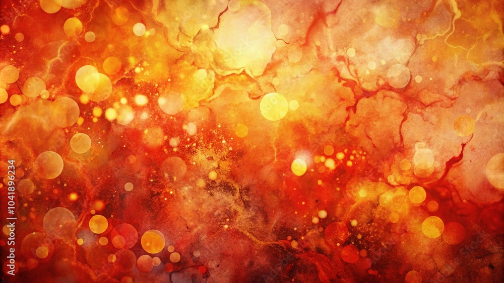 Poster grunge red orange abstract painting background with bokeh effect for elegant textured designs