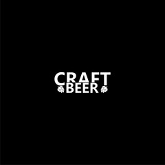 Craft beer logo icon isolated on dark background