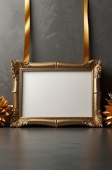 christmas frame with branches