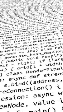 Conceptual java code of web page or javascript programming concept. Simulation of abstract software computer programming code.