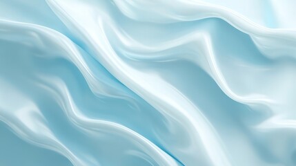 Obraz premium Soft Blue Fabric Waves for Elegant Backgrounds
