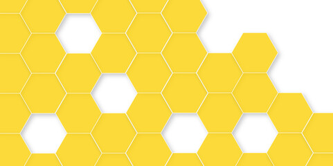 Abstract white background with hexagon and hexagonal background. Luxury white pattern with hexagons. abstract 3d hexagonal background with shadow. 3D futuristic abstract honeycomb mosaic background.