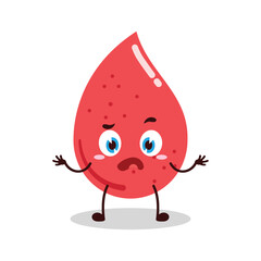 cute don't know expression of blood character