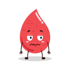 cute nope expression of blood character