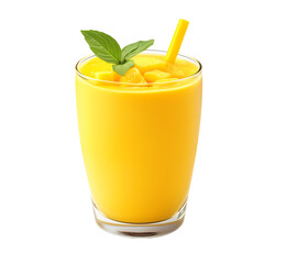 Mango Lassi isolated on transparent background. PNG file, cut out