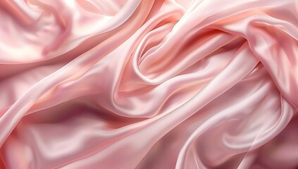 Fototapeta premium A soft pink background with flowing fabric, symbolizing the graceful and...