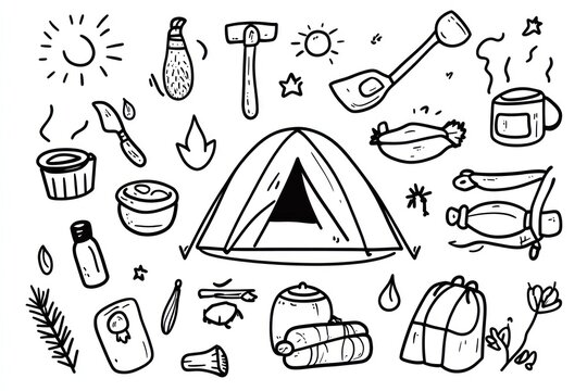 simplistic, An outlined black and white illustration of a cute as a simple low detail color book page, big, bold, and easy coloring