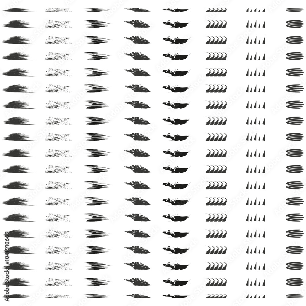 Poster brush stroke pattern. grunge texture lines. abstract paintbrush shapes. vector brush elements.