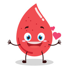 cute fall in love expression of blood character