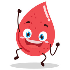 cute hurray victory expression of blood character