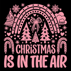 Boho Christmas t-shirt design. Merry Christmas T-shirts! Christmas t-shirt design ready for print fashion Vector Template
