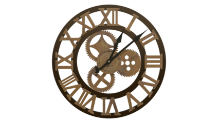 Old Clock  a on Transparent Background