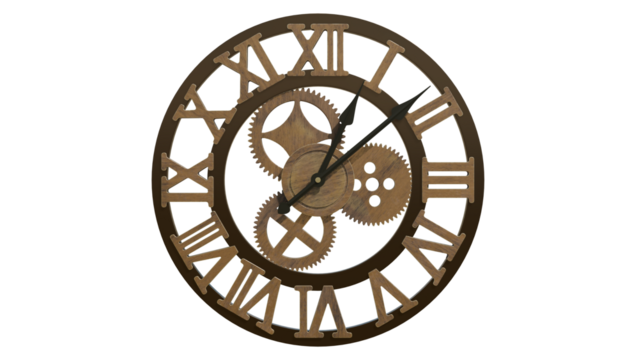 Old Clock  a on Transparent Background