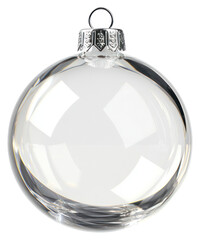 PNG Real crystal Christmas ball ornament round accessories.