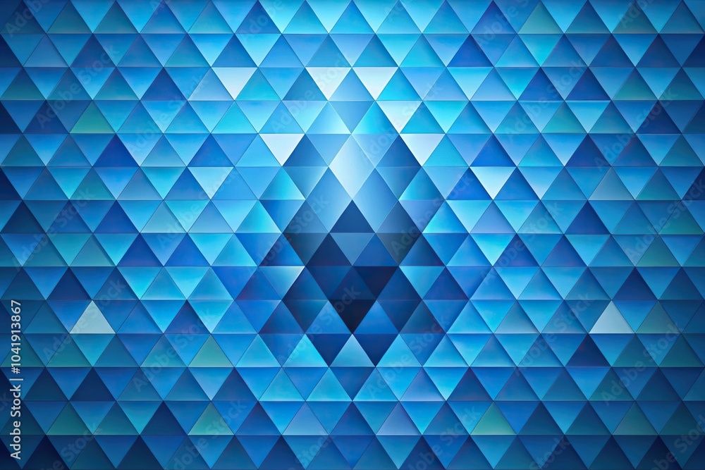 Wall mural blue abstract background with geometric triangle shape and texture