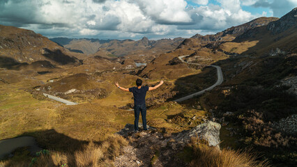 hiking in the mountains