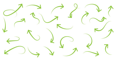 Hand drawn arrow mark icons vector
