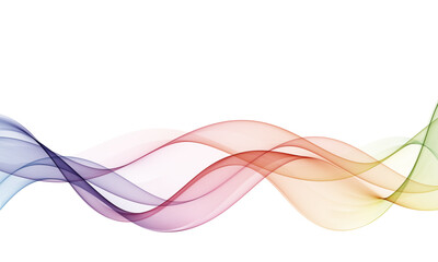 Iridescent undulating lines, the flow of transparent abstract wave.