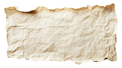 Vintage crumpled parchment paper with a textured surface, ideal for background use or artistic projects.