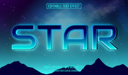 star editable text effect