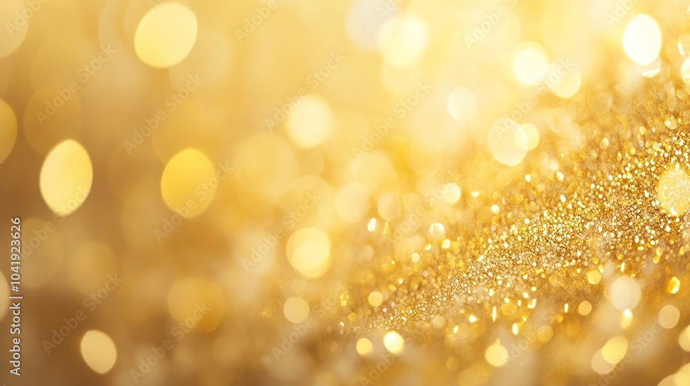 Poster shimmering golden bokeh background for design use