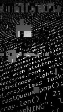 Conceptual java code of web page or javascript programming concept. Simulation of abstract software computer programming code.