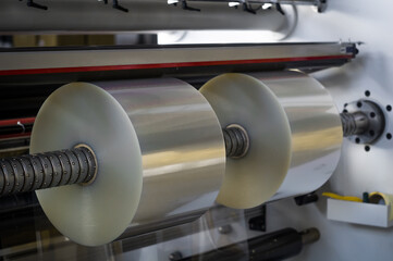 Transparent Film Rollers For Printing Self Adhesive Label On Shaft Slitting And Rewinding Reels...