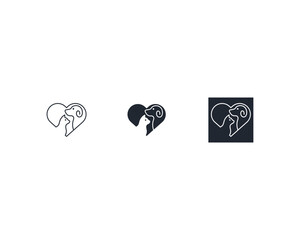 Dog and cat logo design template vector, line of pet logo design suitable for pet shop, store, caffe, business, hotel, veterinary clinic, Domestic animals vector illustration logotype, sign or symbol