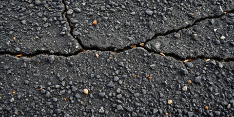 Obraz premium black asphalt texture with cracks