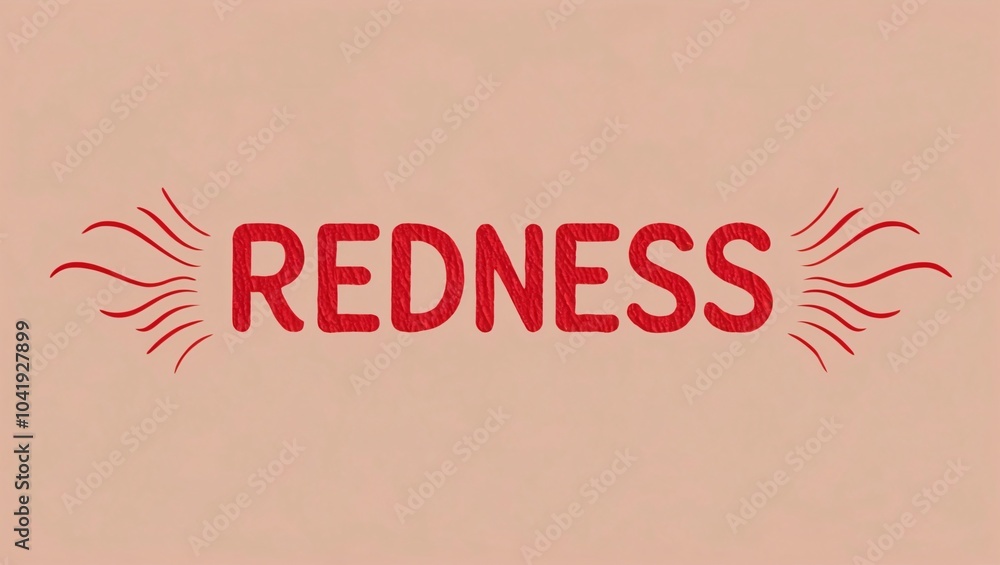 Poster vibrant redness with gradient elements in design