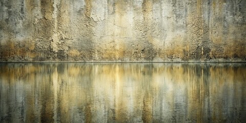 Obraz premium Reflected abstract background with rough cement wall motif