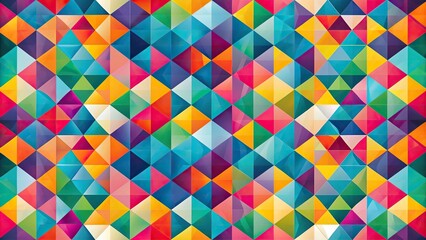 Colorful abstract pattern featuring triangles and squares