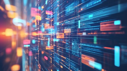 Naklejka premium Digital Transformation. Revolutionizing Business with Advanced Technology Integration