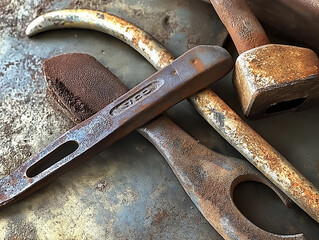 Old Rusty Tools and Metal Parts