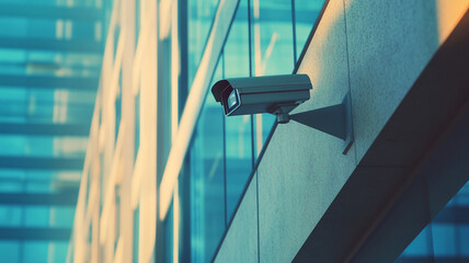 CCTV camera on the wall.