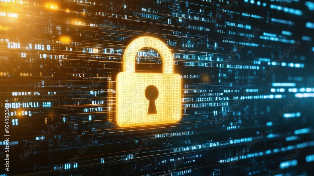 Poster exploring digital security the importance of data protection in today's tech landscape