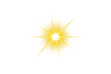 Transparent star light glowing effect isolated white background. Light flare. Sparkle starlight with shine rays. Flash light effects. Light sun PNG. Magic glow, Galaxy, Space overlays design elements