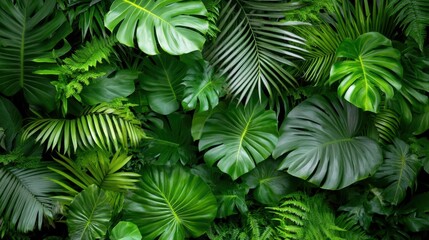 Lush Green Leaves Background for Nature Themes