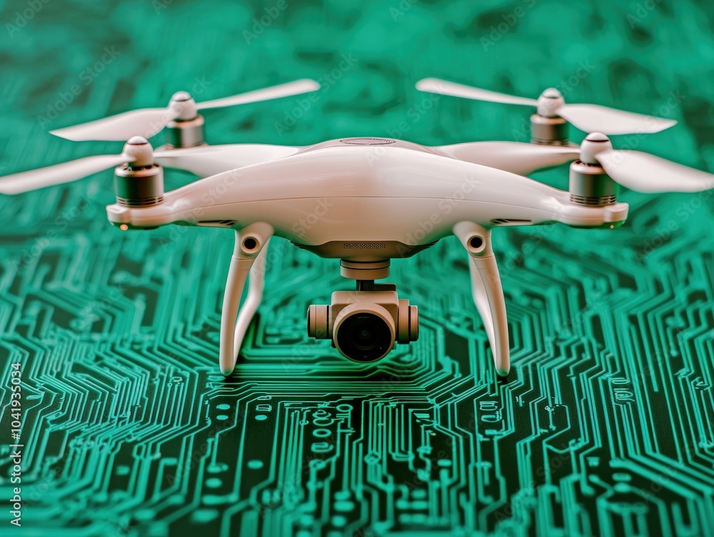 Poster exploring the intersection of technology and aviation the rise of drones in modern applications