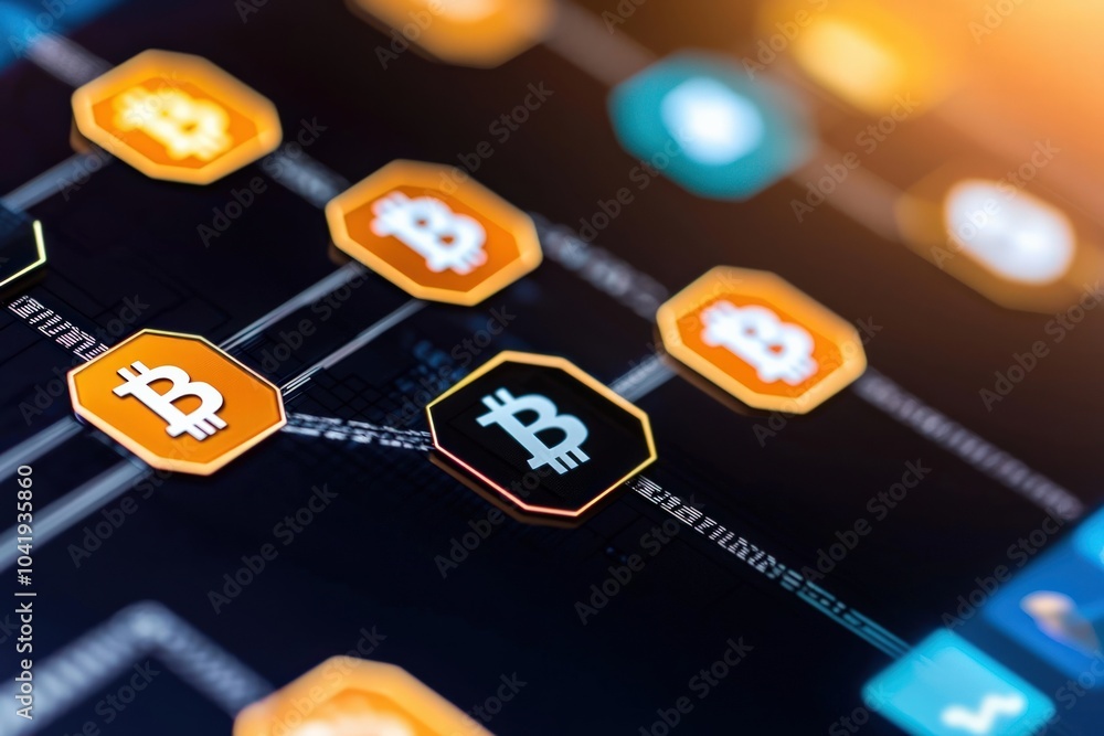 Poster exploring the intricacies of cryptocurrency a deep dive into blockchain technology and its impact on