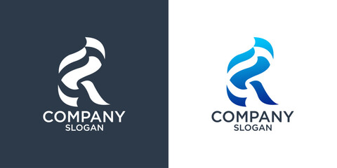 collection of initial letter R abstract monogram logo design vector