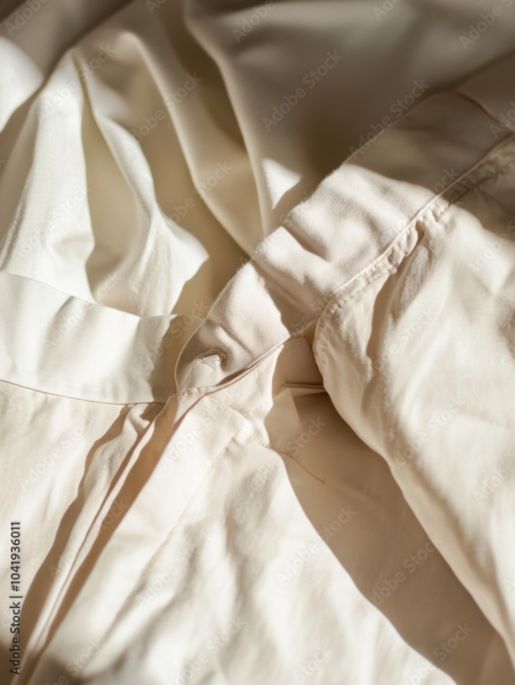 Poster soft, minimalist sportswear arranged neatly on a smooth surface, ideal for workouts and casual outin