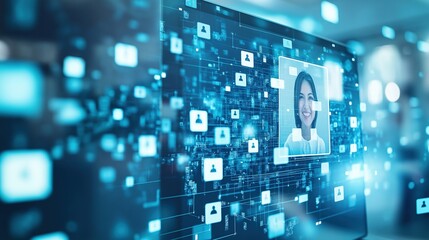 Fototapeta premium Digital Connections in Remote Work