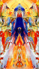 Abstract background art . Ethnic pattern. Mixtures of oil paint. Trendy hand painting canvas. Wall decor and Wall art prints Idea. 3D Texture. Art object